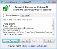 Password Recovery for MySpaceIM screenshot